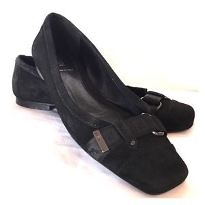 FENDI Black Ballet Flats Logo Strap Size EU39/US9