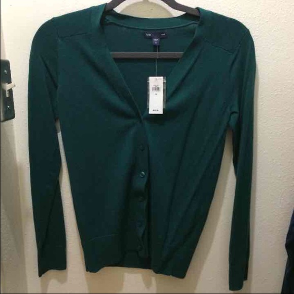 NWT Gap Teal/Green Button Down Cardigan