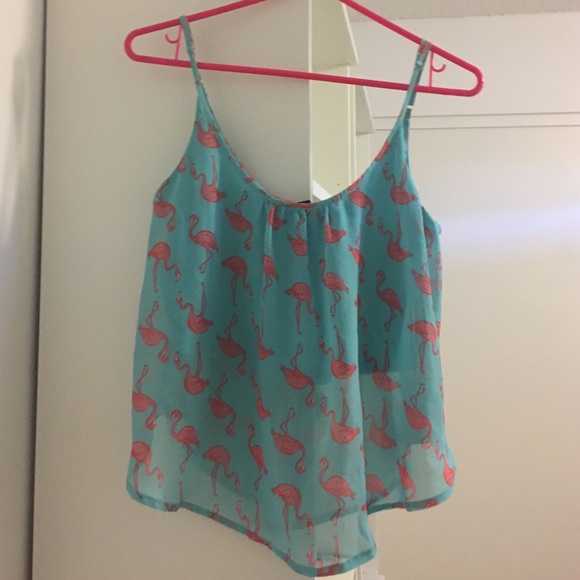 rue 21 crop top flamingoes