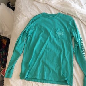 vineyard vines long sleeve -aqua size small