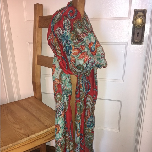 Gorgeous Patterned, Red Women's Scarf