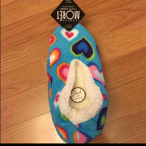 jacques moret fuzzy babba slipper socks hearts