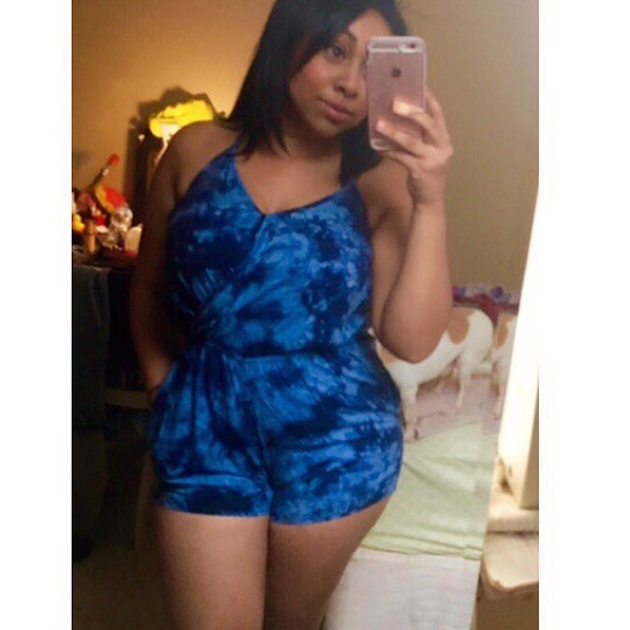 Blue and white Tie Dye Romper