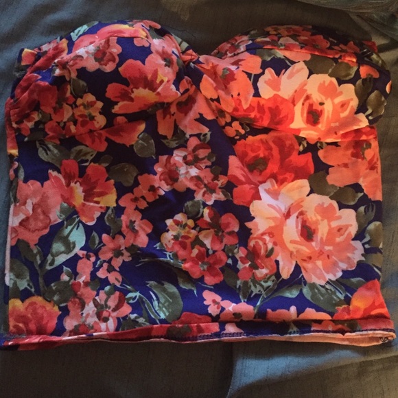 Floral tube top