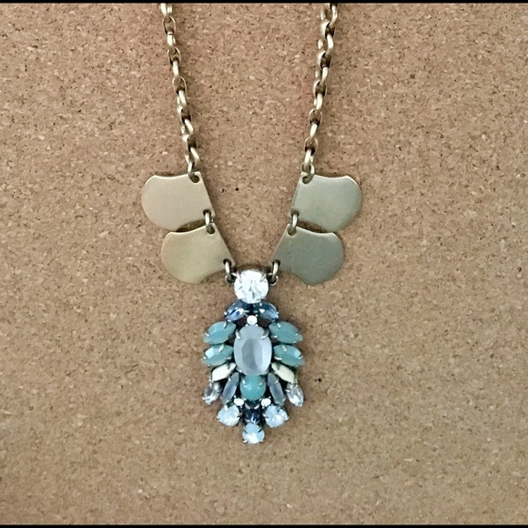 J. Crew stone necklace with copper chain