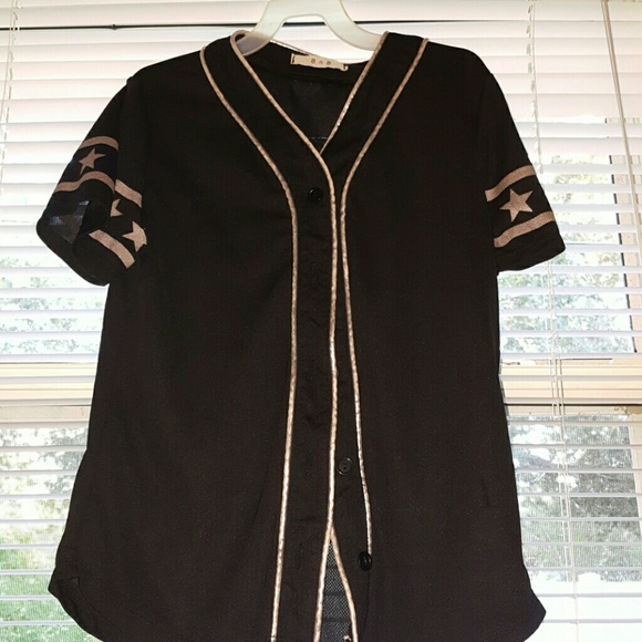 Black button down shirt