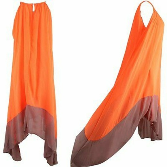 NWOT BEAUTIFUL SHEER LINED CHIFFON MAXI DRESS - Picture 8 of 8