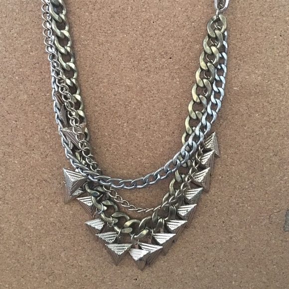 Topshop mixed gold silver necklace