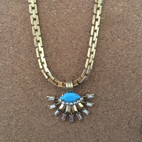 Turquoise and gold necklace