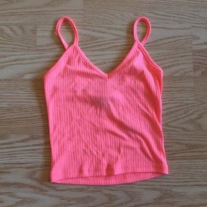 Pink crop spaghetti strap