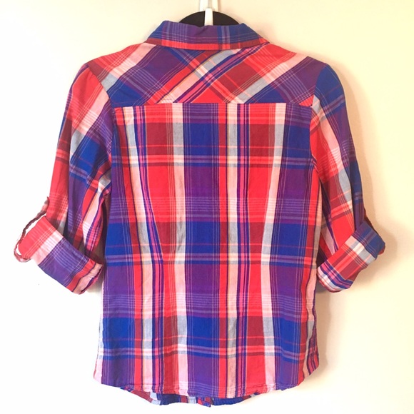 Vibrant Plaid Top - Picture 2 of 4