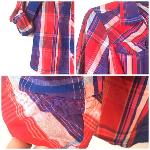 Vibrant Plaid Top - Picture 4 of 4