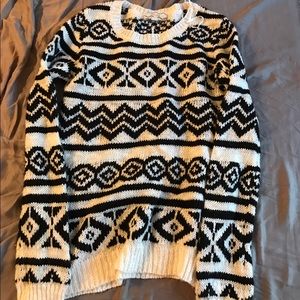 Black and white sweater