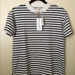 Madewell Rivet & Thread LA mockneck stripe tee
