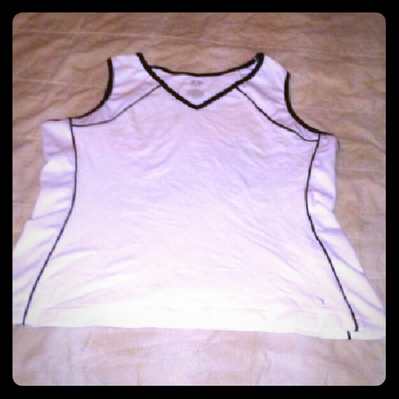 White and black tank top