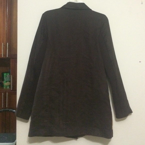 Forever 21 brown and tan pea coat - Picture 3 of 4