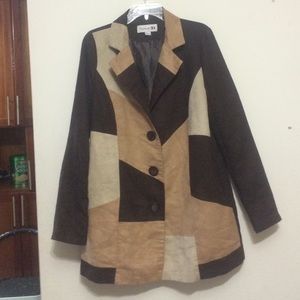 Forever 21 brown and tan pea coat