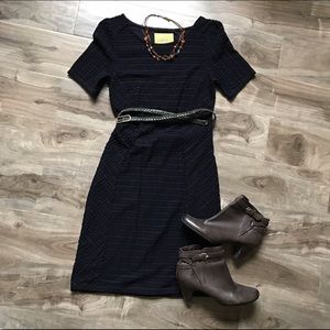 Maeve Short Sleeve Navy Dress XS