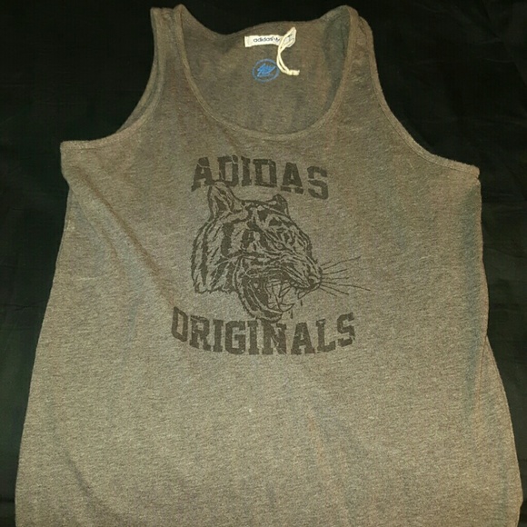 Grey adidas tank top