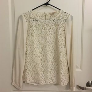 Banana Republic Cream Lace Blouse