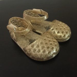 Gold Jelly Shoes