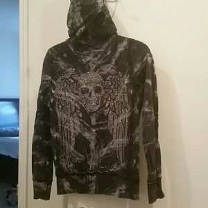 Sinful bedazzled hoodie