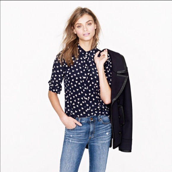 J. Crew Tops - J.Crew Boy Shirt In French Hen Top
