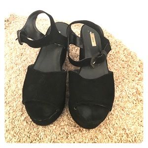 Urban outfitters black platform sandals