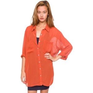 American Apparel Chiffon oversized shirt