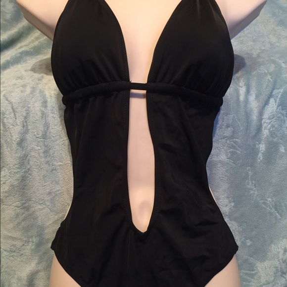 Black cutout swimsuit, excellent condition.