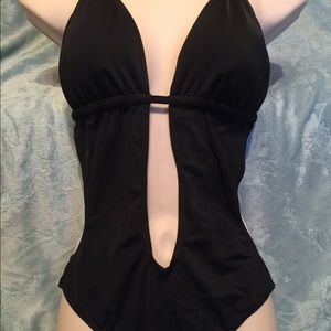 Black cutout swimsuit, excellent condition.