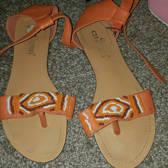 Orange sandals