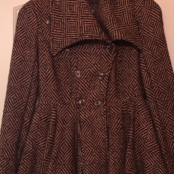 Unique Free People Polyester Pea coat (size m)