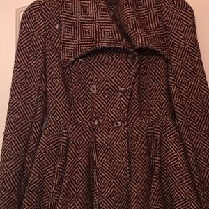 Unique Free People Polyester Pea coat (size m)