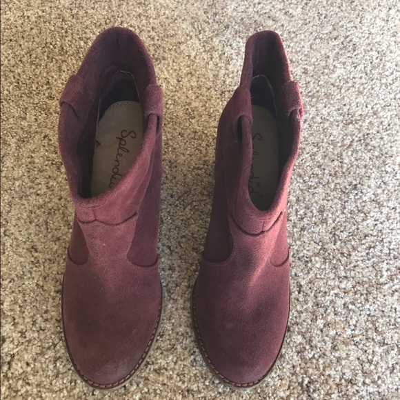 Splendid Booties maroon size 7