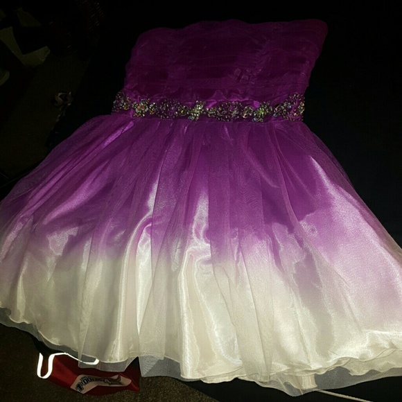 Homecoming/prom purple to white dress