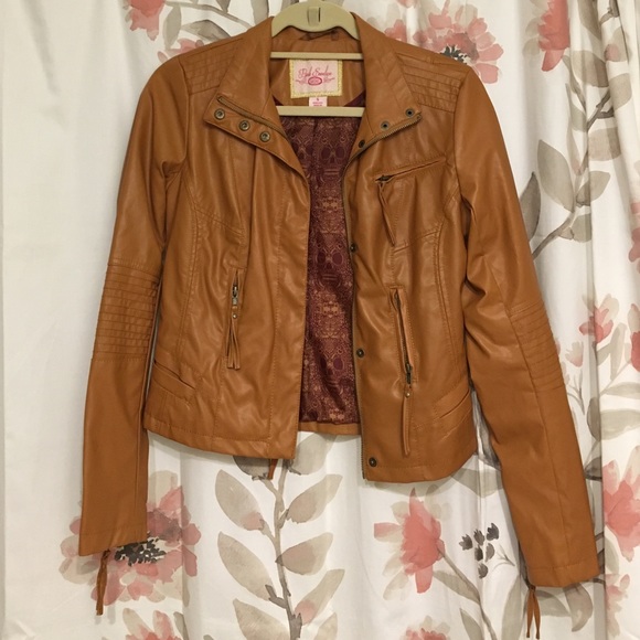 Brown biker jacket