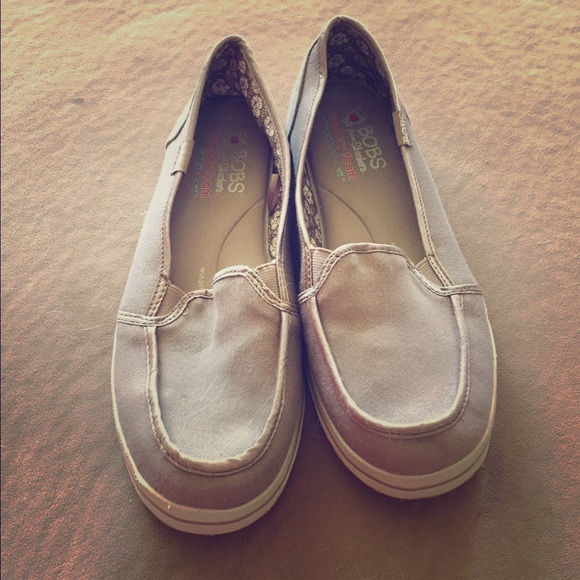 Bobs by Skechers memory foam loafers taupe size 9