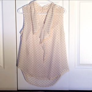 Ann Taylor Tops - **FINAL PRICE**Ruffled sleeveless polka dot blouse Ann Taylor Tops - **FINAL PRICE**Ruffled sleeveless polka dot blouse