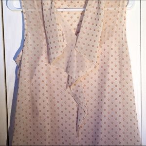 Ann Taylor Tops - **FINAL PRICE**Ruffled sleeveless polka dot blouse Ann Taylor Tops - **FINAL PRICE**Ruffled sleeveless polka dot blouse