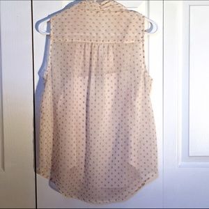 Ann Taylor Tops - **FINAL PRICE**Ruffled sleeveless polka dot blouse Ann Taylor Tops - **FINAL PRICE**Ruffled sleeveless polka dot blouse