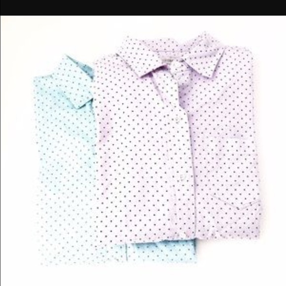 🆕 J crew shrunken shirt in oxford dot - Picture 4 of 4