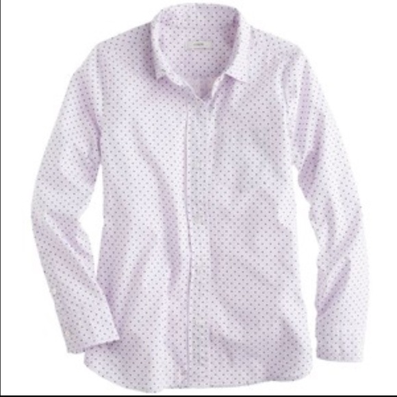 🆕 J crew shrunken shirt in oxford dot - Picture 3 of 4