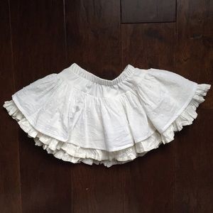Persnickety White Ruffle Skirt