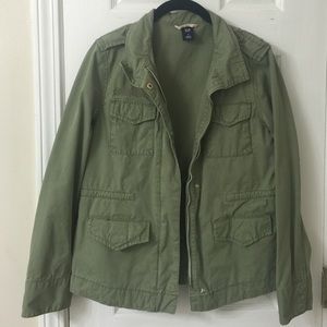 Olive Military Army Utility Jacket | GAP