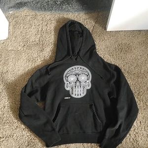 Obey black sugar skull hoodie