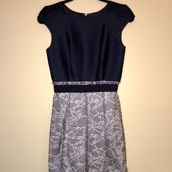 Carolina Herrera Navy cocktail dress