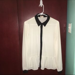 Black collared dress shirt