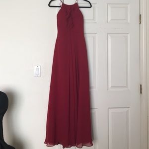 Burgundy bridesmaid dress