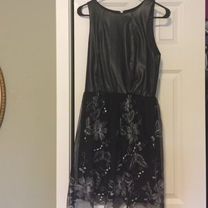 Leather top, flower bottom